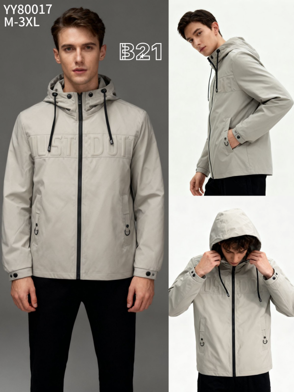 Kurtka męska cienka Roz M-3XL, 1 Kolor Paczka 5 szt